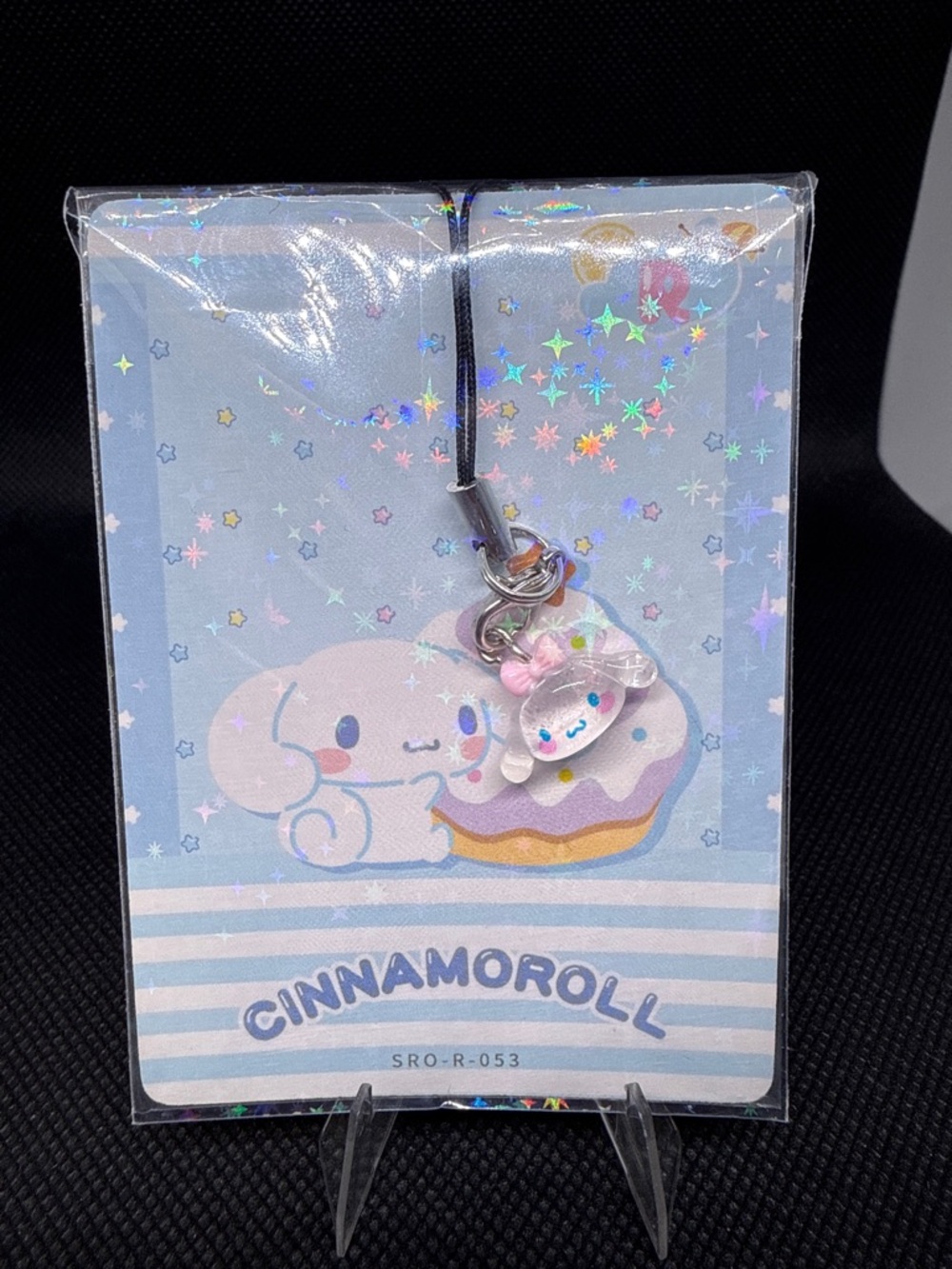 Sanrio Cinnamoroll Pastel Blue Phone Charm with Pink Bow